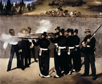  Emperor Painting - The Execution of the Emperor Maximilian of Mexico Eduard Manet